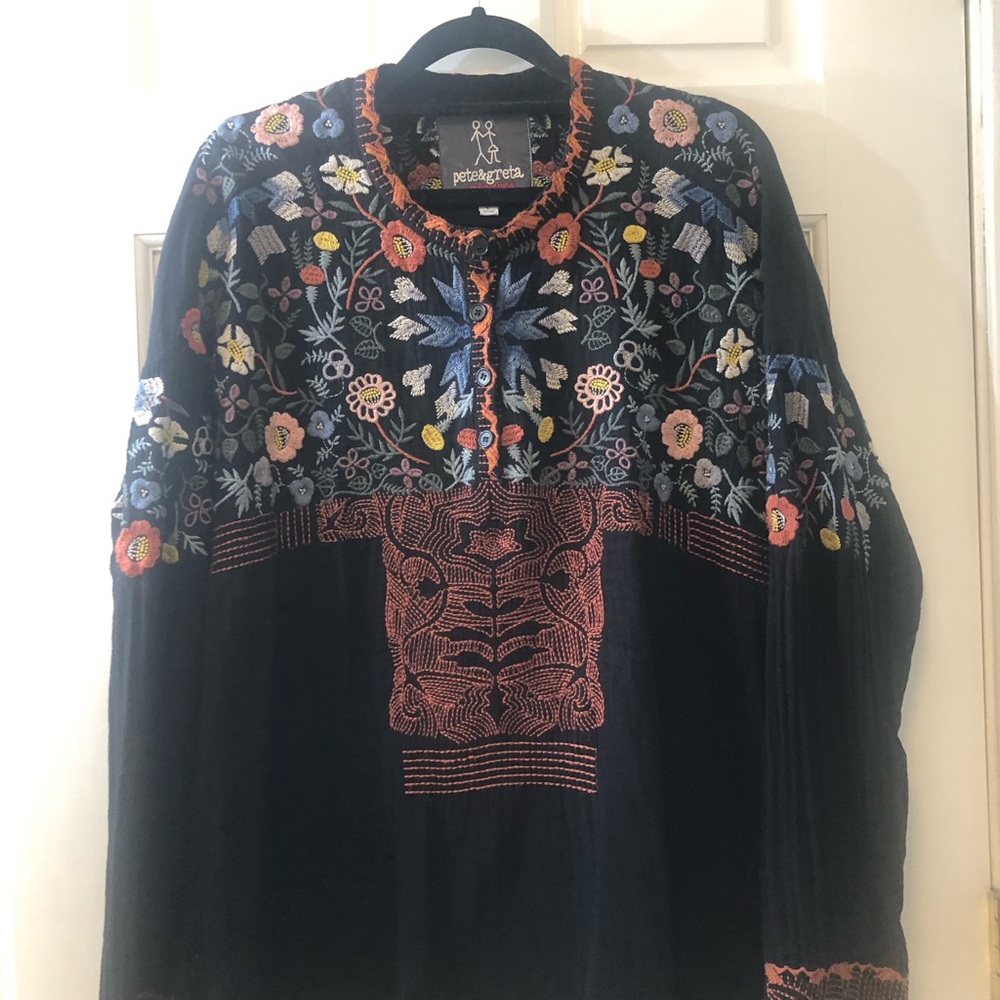 Johnny Was Peter and Greta embroidered top